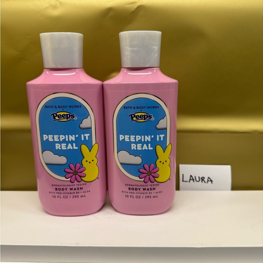 Set of 2 PEEPS Bath and Body works Peepin it Real Body washes brand new
